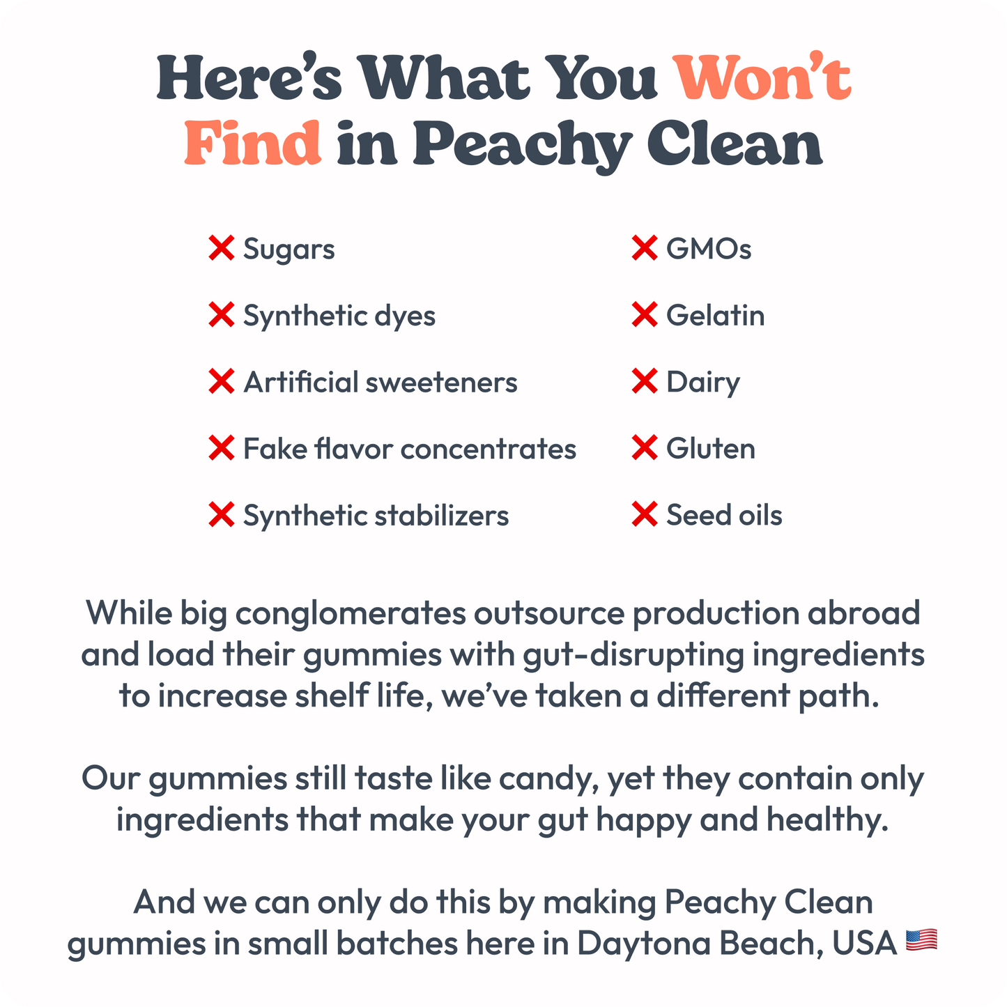 Peachy Men Clean Sugar-Free Pre+Probiotic Fiber Gummies